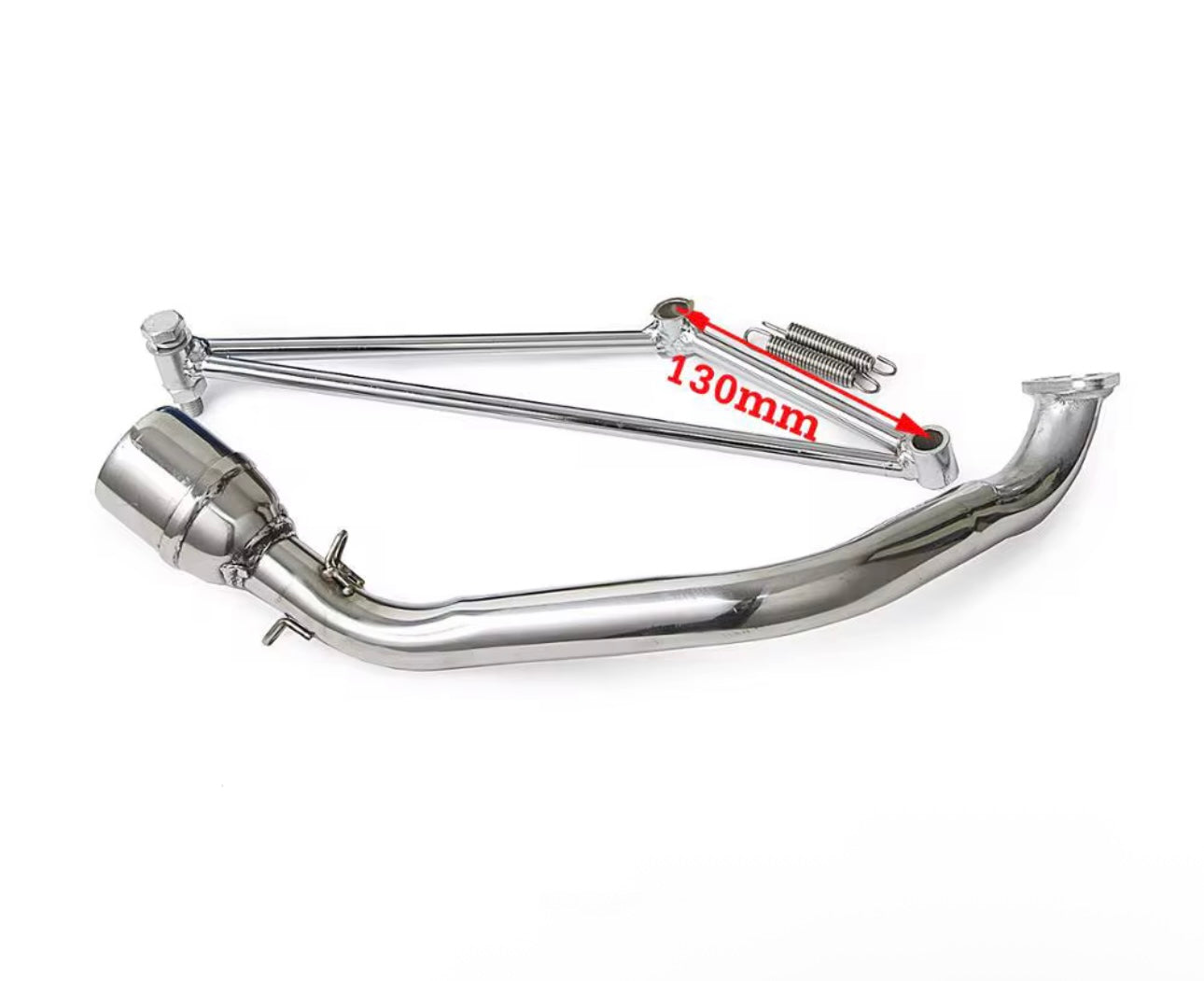 Exhaust System Muffler for GY6 200cc,150cc,50cc 4 Stroke Scooters (Carbon Fiber Finish)