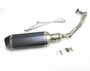 Exhaust System Muffler for GY6 200cc,150cc,50cc 4 Stroke Scooters (Carbon Fiber Finish)