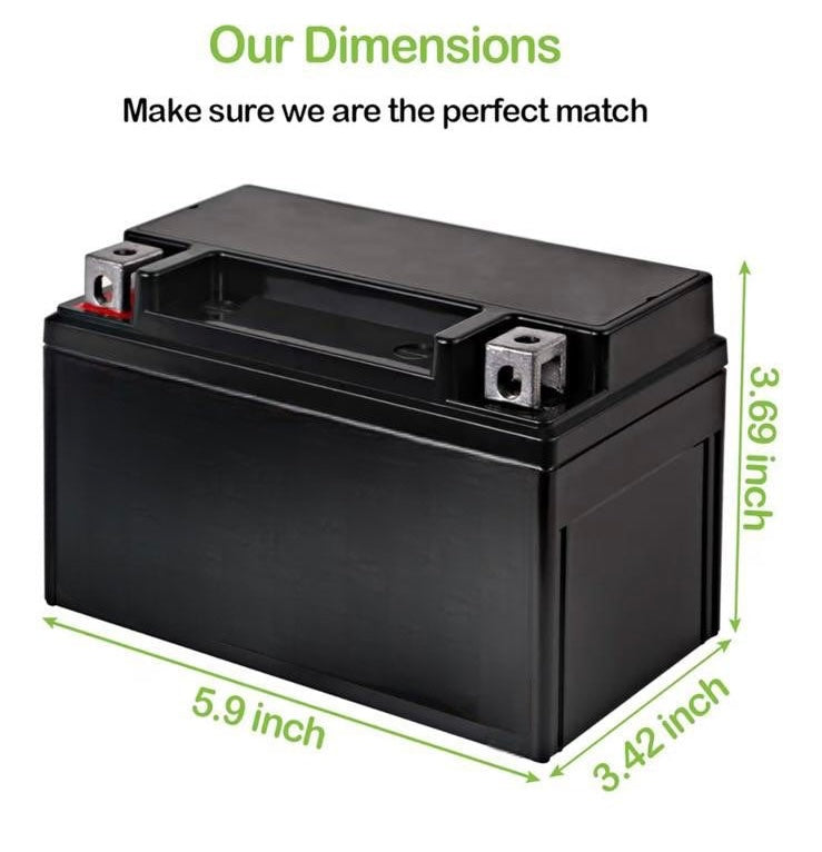YTX7A-BS High Performance - Maintenance Free - Sealed AGM Motorcycle Battery Compatible with Gas Gy6
Scooter Moped 50CC 125CC