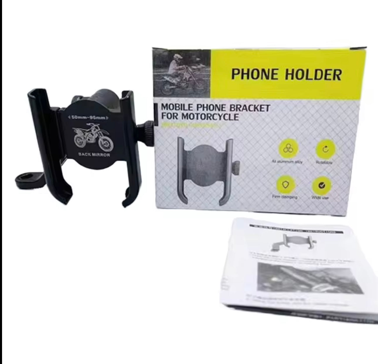 Handlebar Stand Mount Bracket Bicycle Phone Holder 360
Bike Mobile Stand Phone Mount for Motorcycle